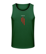 Mens bottle green AWDis GS3 sporty fit training vest with Gymplode sig logo