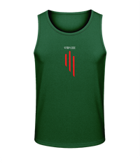 Mens bottle green AWDis GS3 sporty fit training vest with Gymplode sig logo