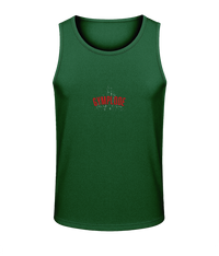 Mens bottle green AWDis T-Geo sporty fit just cool vest with Gymplode sig logo