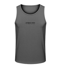 Mens charcoal AWDis Duo Performance sports vest with Gymplode signature logo