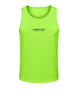 Mens electric green AWDis Duo Performance sports vest with Gymplode signature logo