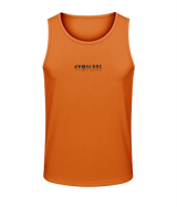 Mens electric orange AWDis Duo Performance sports vest with Gymplode signature logo