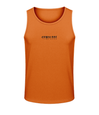Mens electric orange AWDis Duo Performance sports vest with Gymplode signature logo