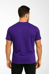 Mens everyday Gymplode t-shirt with no print, back view with model