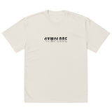 Mens faded bone Oversized Faded Streetwear t-shirt with Gymplode signature logo