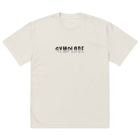 Mens faded bone Oversized Faded Streetwear t-shirt with Gymplode signature logo
