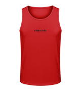 Mens fire red AWDis Duo Performance sports vest with Gymplode signature logo