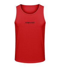 Mens fire red AWDis Duo Performance sports vest with Gymplode signature logo