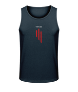 Mens french navy AWDis GS3 sporty fit training vest with Gymplode sig logo