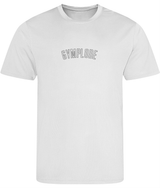 Arctic white AWDis TraceFit mens activewear t-shirt with Gymplode signature logo