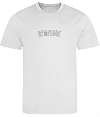 Arctic white AWDis TraceFit mens activewear t-shirt with Gymplode signature logo
