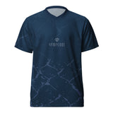 Mens Aura V-Neck quick-dry t-shirt with Gymplode dual mark imprint, front view