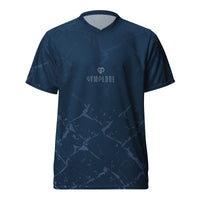 Mens Aura V-Neck quick-dry t-shirt with Gymplode dual mark imprint, front view