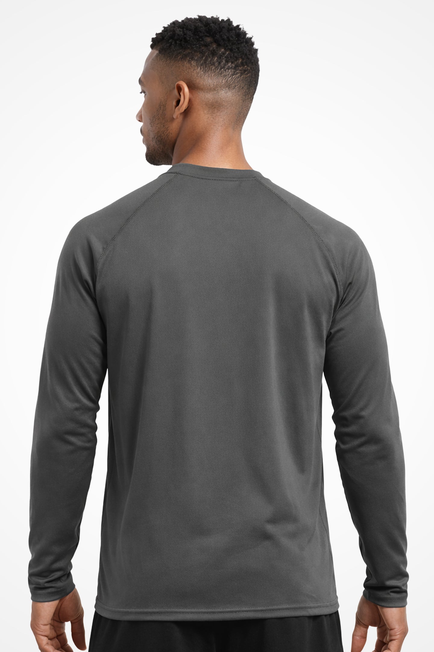 Mens AWDis dry-fit long sleeve t-shirt with no print