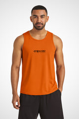 Mens AWDis Duo Performance sports vest with Gymplode signature logo, front view with model