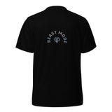 Mens Beast Mode dry-fit v-neck t-shirt with Gymplode icon logo, back view