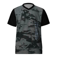 Mens Beast Mode dry-fit v-neck t-shirt with Gymplode signature logo, front view