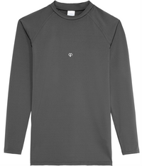 Charcoal AWDis dry-fit long sleeve mens t-shirt with Gymplode icon logo