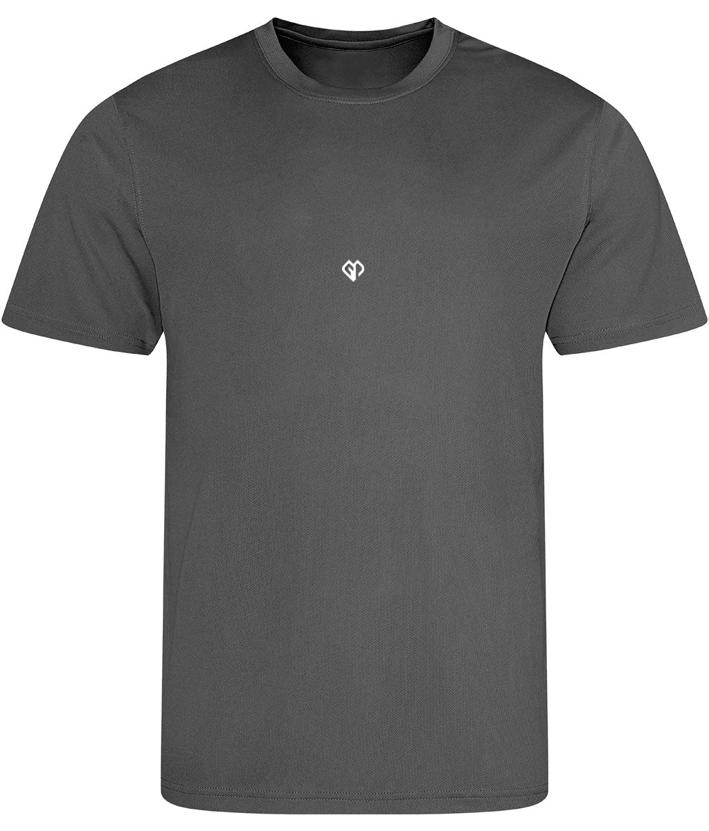 Charcoal AWDis eco just cool comfort fit mens t-shirt with Gymplode icon logo