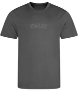 Charcoal AWDis TraceFit mens activewear t-shirt with Gymplode signature logo