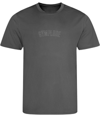 Charcoal AWDis TraceFit mens activewear t-shirt with Gymplode signature logo