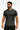 Mens Chevron V-Neck sports t-shirt with Gymplode icon logo, front view with model