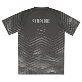 Mens Chevron V-Neck sports t-shirt with Gymplode signature logo, back view
