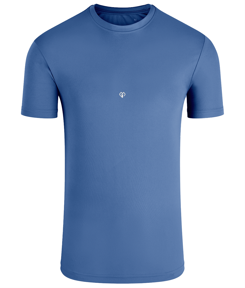 Cornflower TriDri® classic sports activewear mens t-shirt with Gymplode icon logo