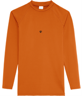 Electric orange AWDis dry-fit long sleeve mens t-shirt with Gymplode icon logo