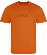 Electric orange AWDis TraceFit mens activewear t-shirt with Gymplode signature logo