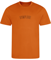 Electric orange AWDis TraceFit mens activewear t-shirt with Gymplode signature logo