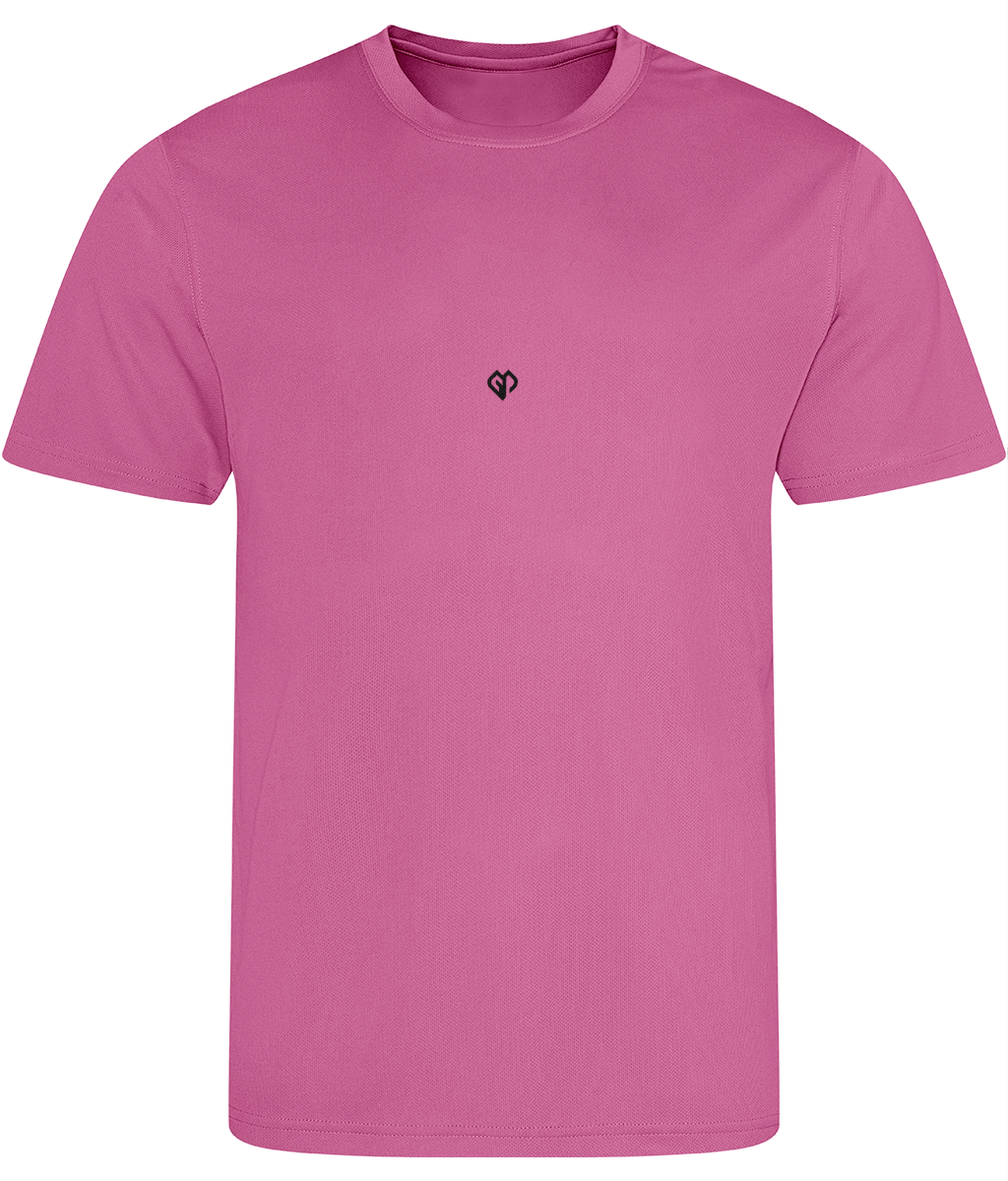 Electric pink AWDis just cool comfort fit mens t-shirt with Gymplode icon logo