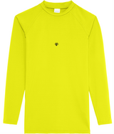Electric yellow AWDis dry-fit long sleeve mens t-shirt with Gymplode icon logo