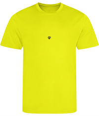 Electric yellow AWDis just cool comfort fit mens t-shirt with Gymplode icon logo