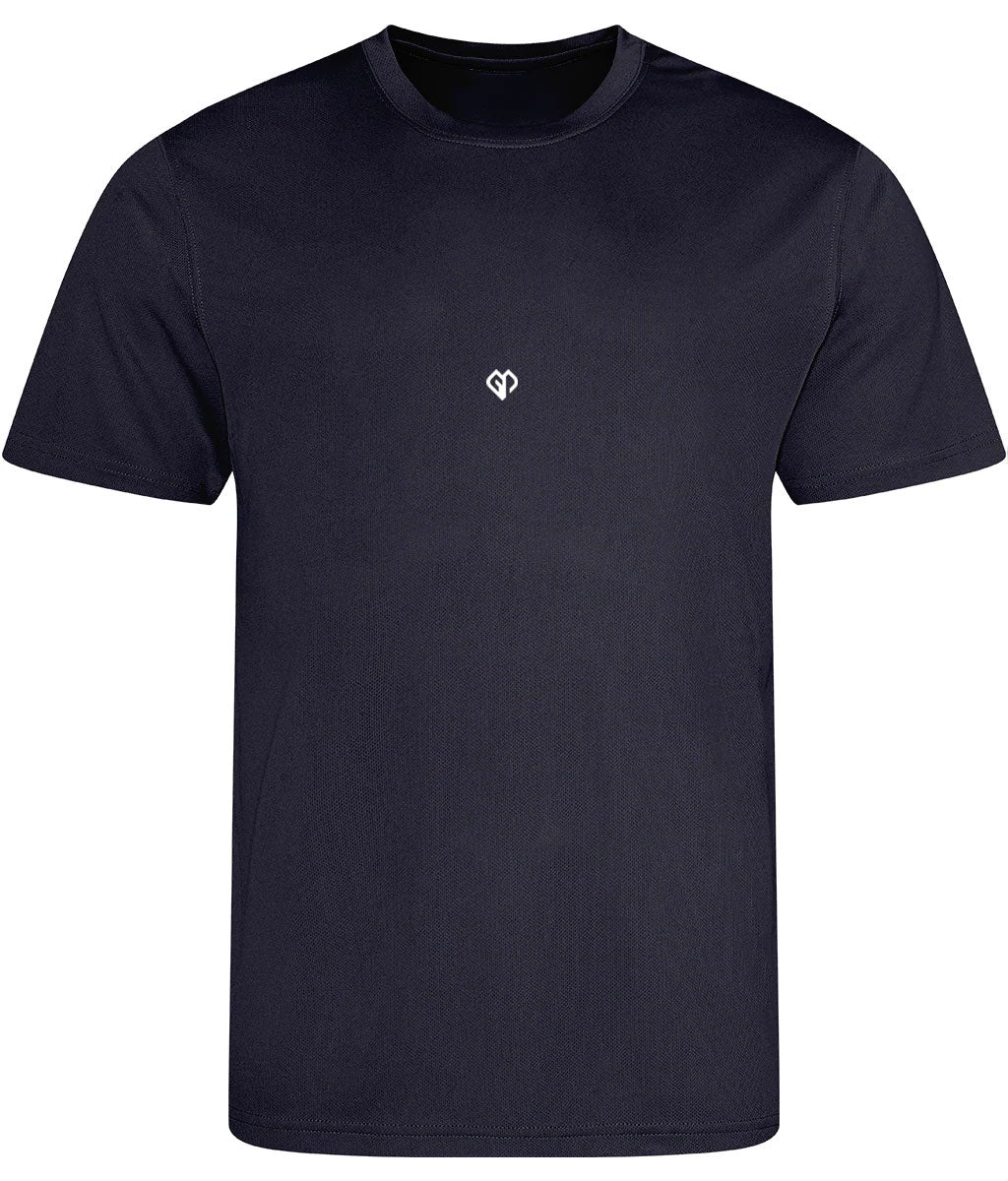 French navy AWDis eco just cool comfort fit mens t-shirt with Gymplode icon logo