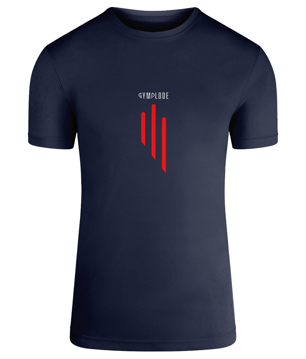 French navy TriDri® GS3 mens muscle fit sports t-shirt with Gymplode signature logo