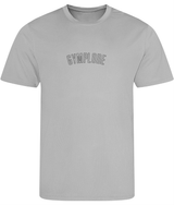 Heather grey AWDis TraceFit mens activewear t-shirt with Gymplode signature logo
