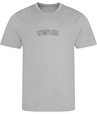 Heather grey AWDis TraceFit mens activewear t-shirt with Gymplode signature logo