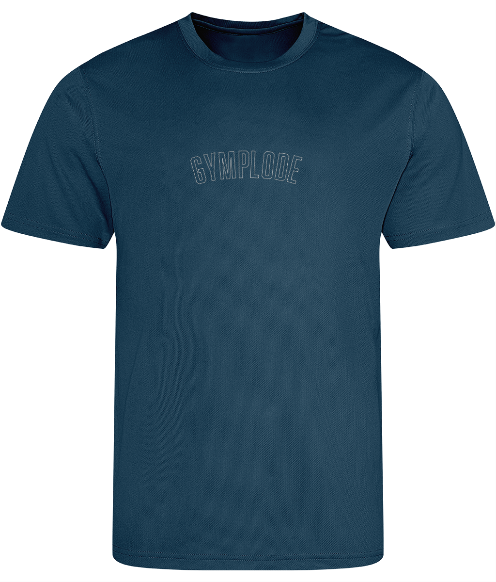 nk blue AWDis TraceFit mens activewear t-shirt with Gymplode signature logo