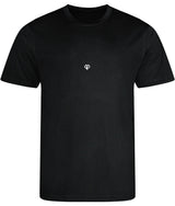 Jet black AWDis eco just cool comfort fit mens t-shirt with Gymplode icon logo