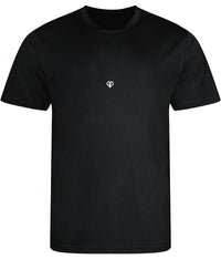 Jet black AWDis eco just cool comfort fit mens t-shirt with Gymplode icon logo