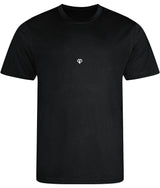Jet black AWDis just cool comfort fit mens t-shirt with Gymplode icon logo