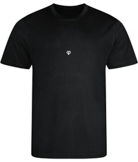 Jet black AWDis just cool comfort fit mens t-shirt with Gymplode icon logo