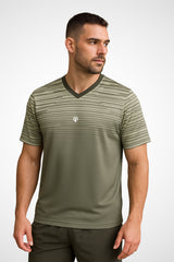 Mens Mossline regular fit workout t-shirt with Gymplode icon logo, front view with model