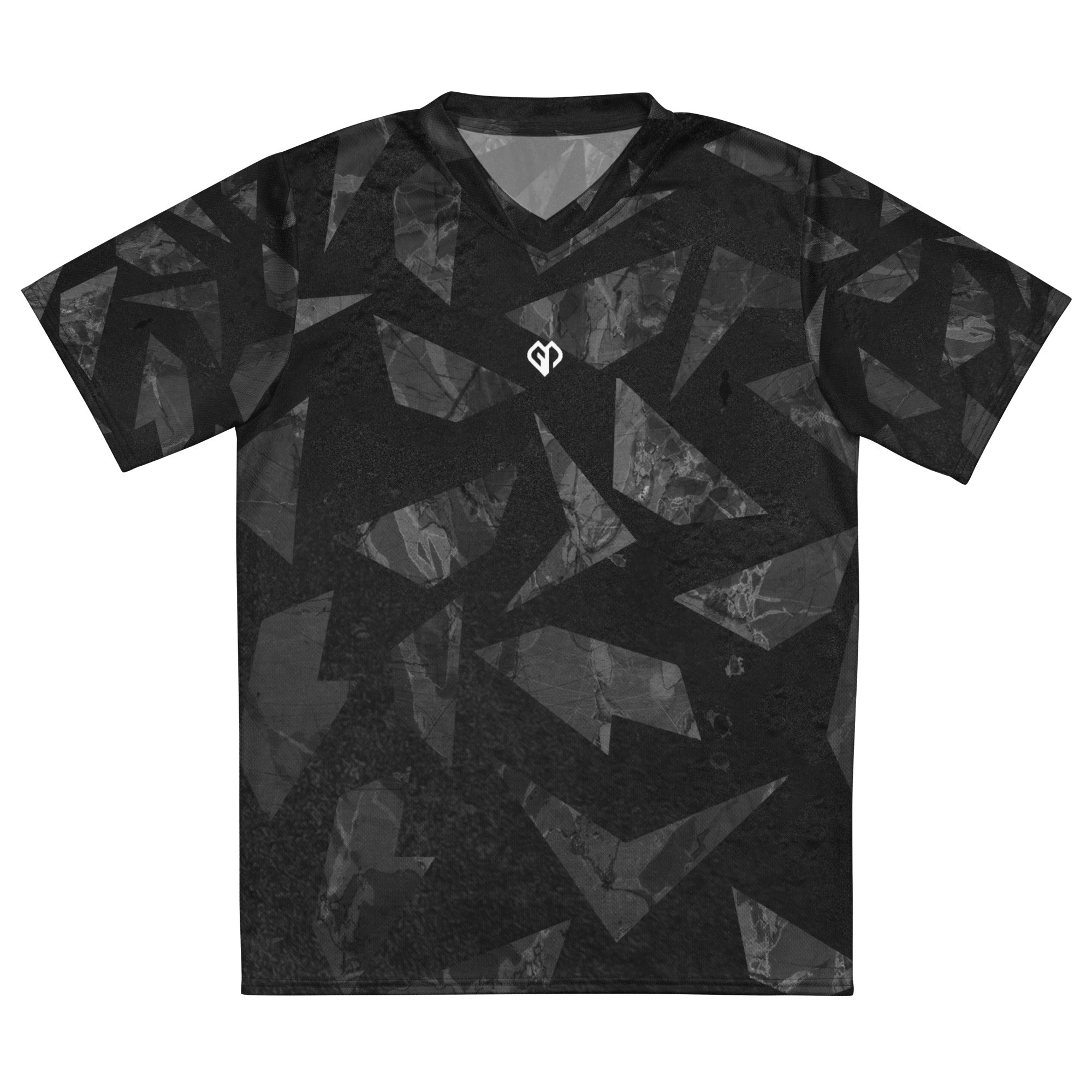 Mens Obsidian regular fit gym t-shirt with Gymplode icon logo, front view