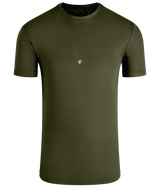 Olive green TriDri® classic sports activewear mens t-shirt with Gymplode icon logo