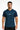 Mens Onyx v-neck dry-fit t-shirt with Gymplode dual mark imprint, front view with model