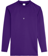 Purple AWDis dry-fit long sleeve mens t-shirt with Gymplode icon logo
