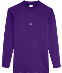 Purple AWDis dry-fit long sleeve mens t-shirt with Gymplode icon logo