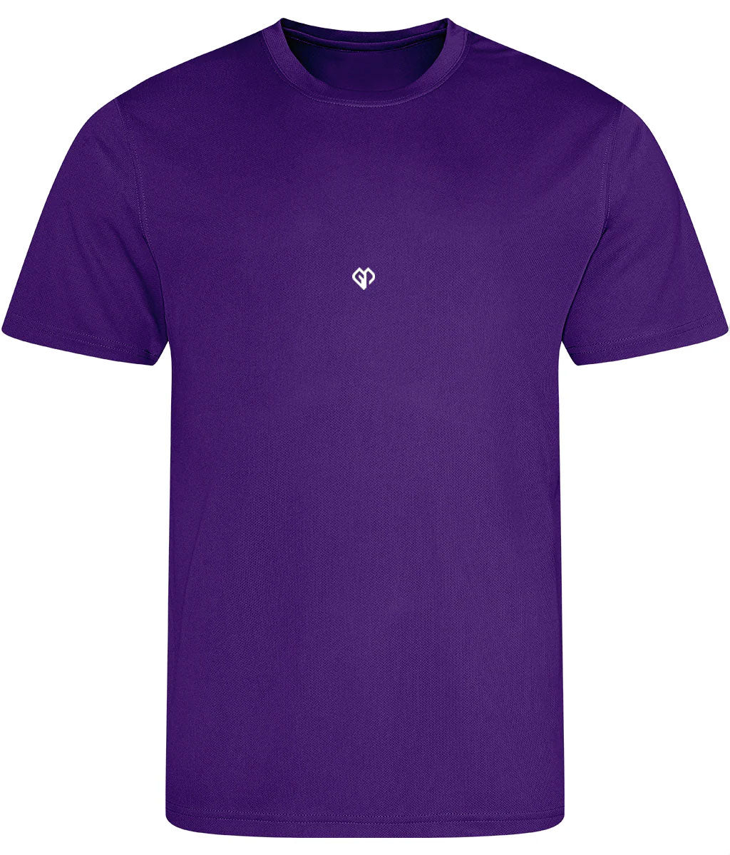 Purple AWDis eco just cool comfort fit mens t-shirt with Gymplode icon logo